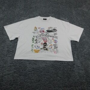HYPEDEPT Archives Shirt Womens XXL White Graphic Oversized Boxy Streetwear Tee